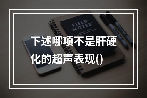 下述哪项不是肝硬化的超声表现()