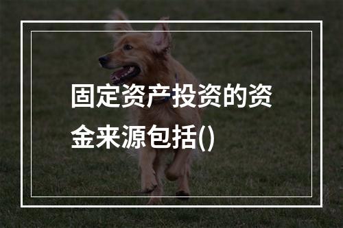 固定资产投资的资金来源包括()