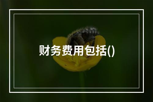 财务费用包括()