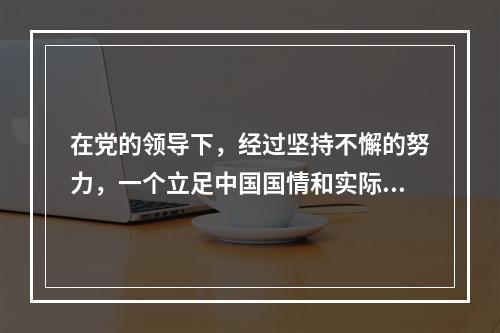 在党的领导下，经过坚持不懈的努力，一个立足中国国情和实际、适