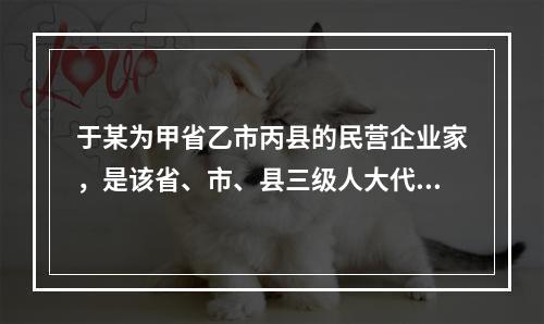 于某为甲省乙市丙县的民营企业家，是该省、市、县三级人大代表。