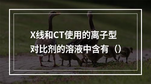 X线和CT使用的离子型对比剂的溶液中含有（）