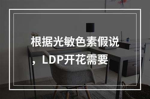 根据光敏色素假说，LDP开花需要