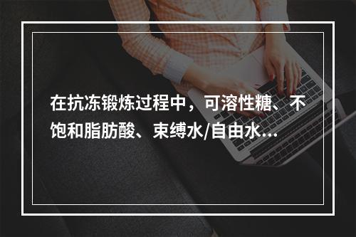 在抗冻锻炼过程中，可溶性糖、不饱和脂肪酸、束缚水/自由水比值