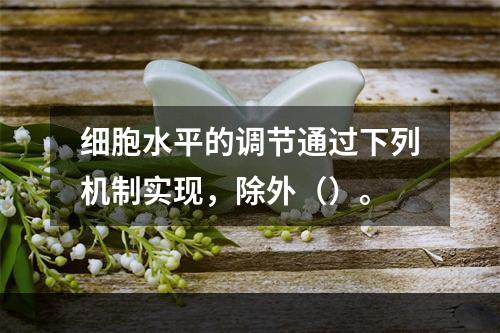 细胞水平的调节通过下列机制实现，除外（）。