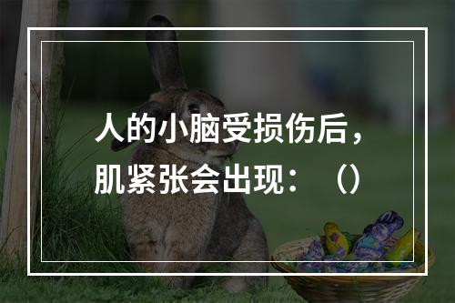 人的小脑受损伤后，肌紧张会出现：（）