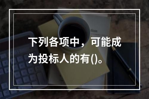 下列各项中，可能成为投标人的有()。