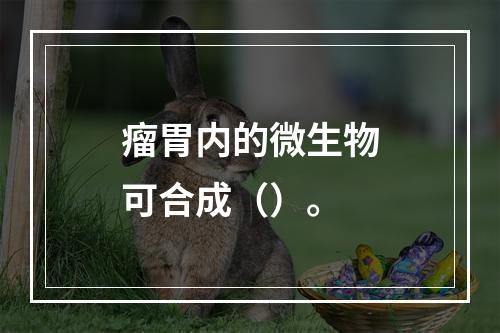 瘤胃内的微生物可合成（）。