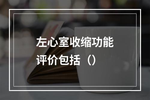 左心室收缩功能评价包括（）