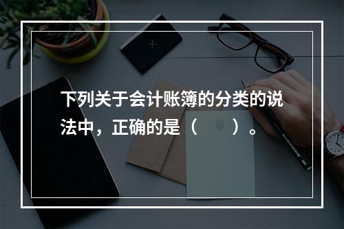 下列关于会计账簿的分类的说法中，正确的是（　　）。