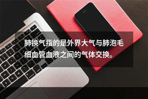 肺换气指的是外界大气与肺泡毛细血管血液之间的气体交换。