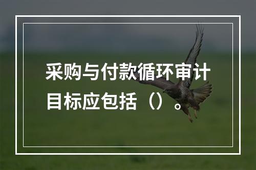 采购与付款循环审计目标应包括（）。