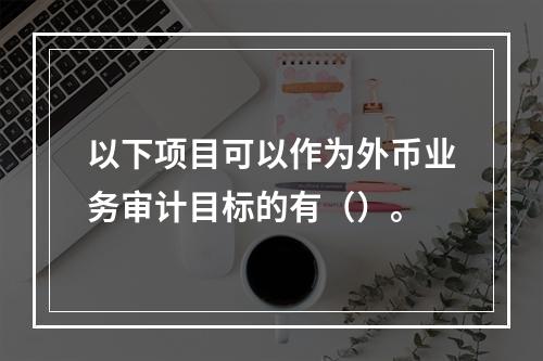 以下项目可以作为外币业务审计目标的有（）。