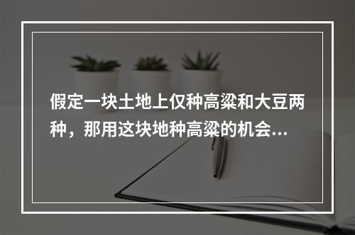 假定一块土地上仅种高粱和大豆两种，那用这块地种高粱的机会成本