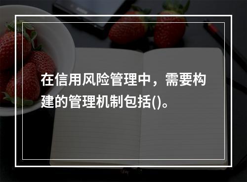 在信用风险管理中，需要构建的管理机制包括()。