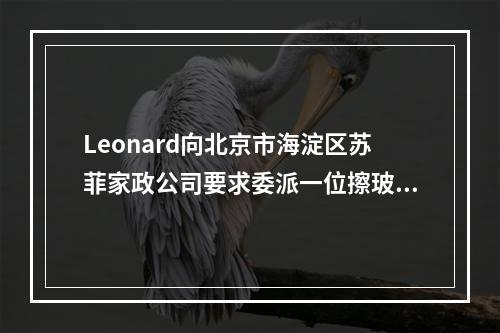 Leonard向北京市海淀区苏菲家政公司要求委派一位擦玻璃工