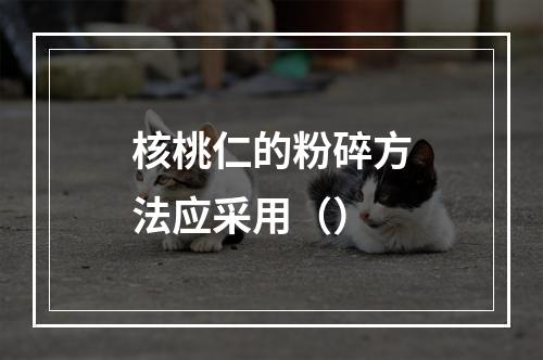 核桃仁的粉碎方法应采用（）