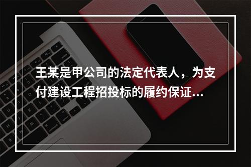 王某是甲公司的法定代表人，为支付建设工程招投标的履约保证金，