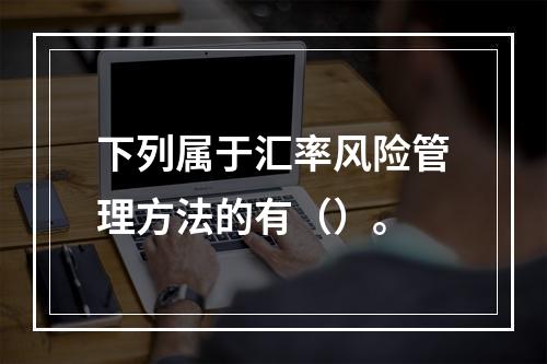 下列属于汇率风险管理方法的有（）。