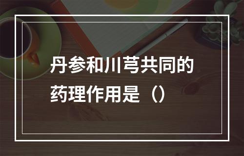 丹参和川芎共同的药理作用是（）