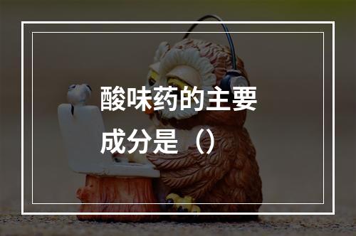 酸味药的主要成分是（）