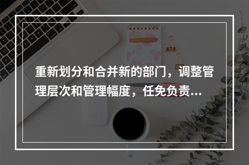 重新划分和合并新的部门，调整管理层次和管理幅度，任免负责人，