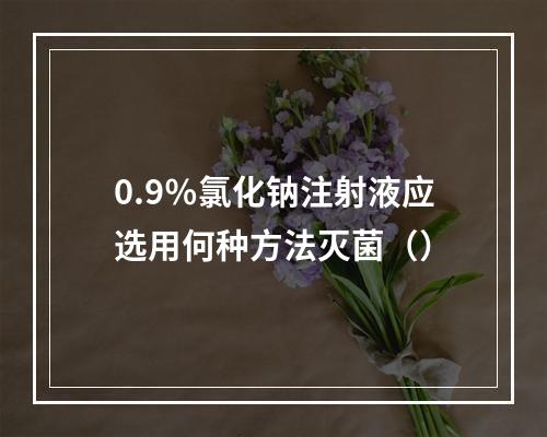 0.9％氯化钠注射液应选用何种方法灭菌（）