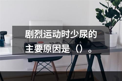 剧烈运动时少尿的主要原因是（）。