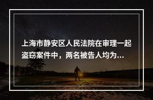 上海市静安区人民法院在审理一起盗窃案件中，两名被告人均为维吾