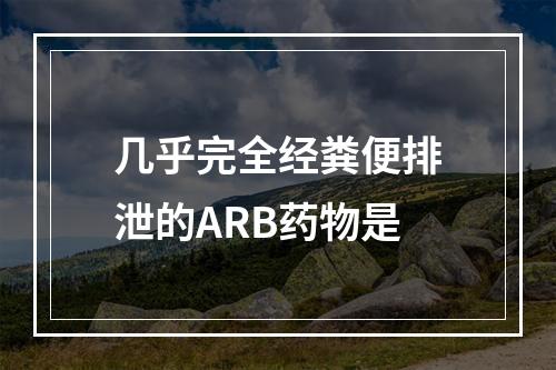 几乎完全经粪便排泄的ARB药物是