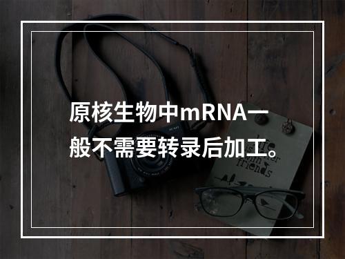 原核生物中mRNA一般不需要转录后加工。