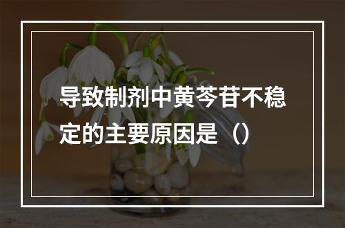 导致制剂中黄芩苷不稳定的主要原因是（）