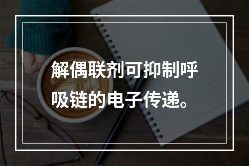 解偶联剂可抑制呼吸链的电子传递。