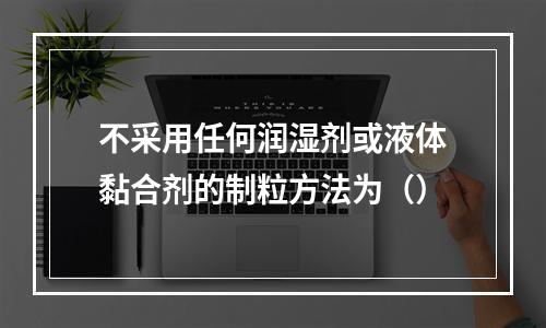 不采用任何润湿剂或液体黏合剂的制粒方法为（）