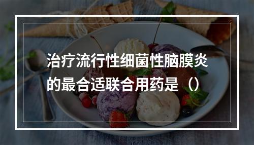 治疗流行性细菌性脑膜炎的最合适联合用药是（）