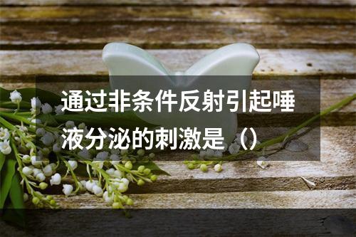 通过非条件反射引起唾液分泌的刺激是（）