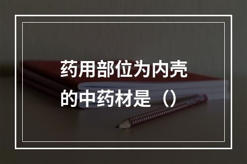 药用部位为内壳的中药材是（）