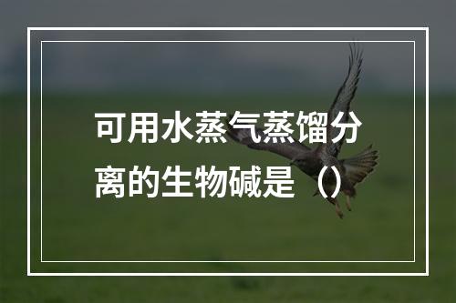 可用水蒸气蒸馏分离的生物碱是（）