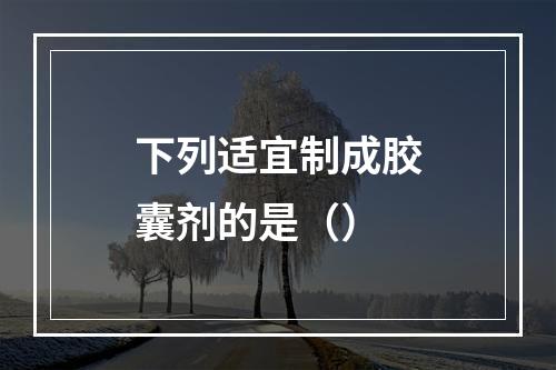 下列适宜制成胶囊剂的是（）