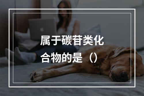 属于碳苷类化合物的是（）