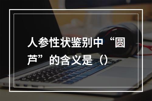 人参性状鉴别中“圆芦”的含义是（）