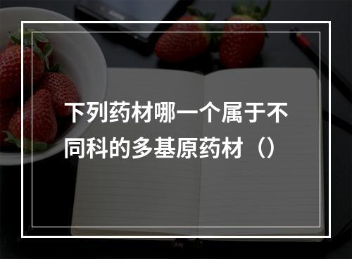 下列药材哪一个属于不同科的多基原药材（）