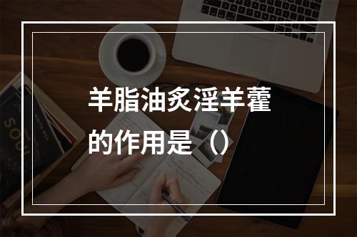 羊脂油炙淫羊藿的作用是（）