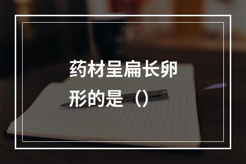 药材呈扁长卵形的是（）