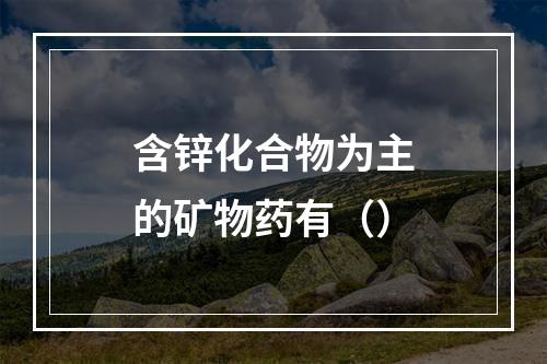 含锌化合物为主的矿物药有（）