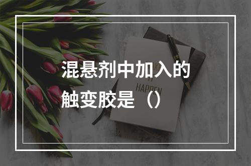 混悬剂中加入的触变胶是（）