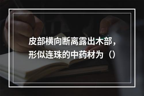 皮部横向断离露出木部，形似连珠的中药材为（）