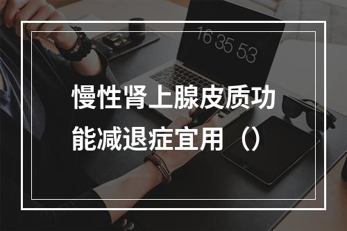 慢性肾上腺皮质功能减退症宜用（）