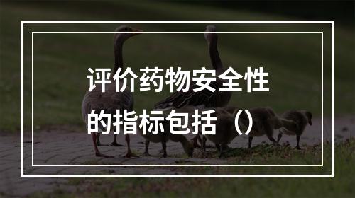 评价药物安全性的指标包括（）