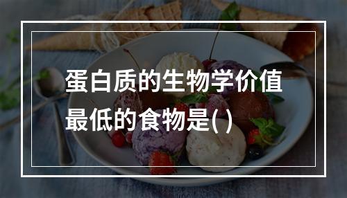 蛋白质的生物学价值最低的食物是( )